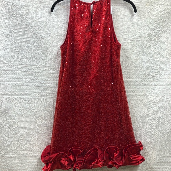 Nordstrom Love Carmen Red Sequin Cocktail Bubble - Picture 4 of 6
